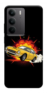 Чехол Retro comics car black для Realme C75