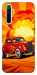 Чехол Retro comics car для Realme 6