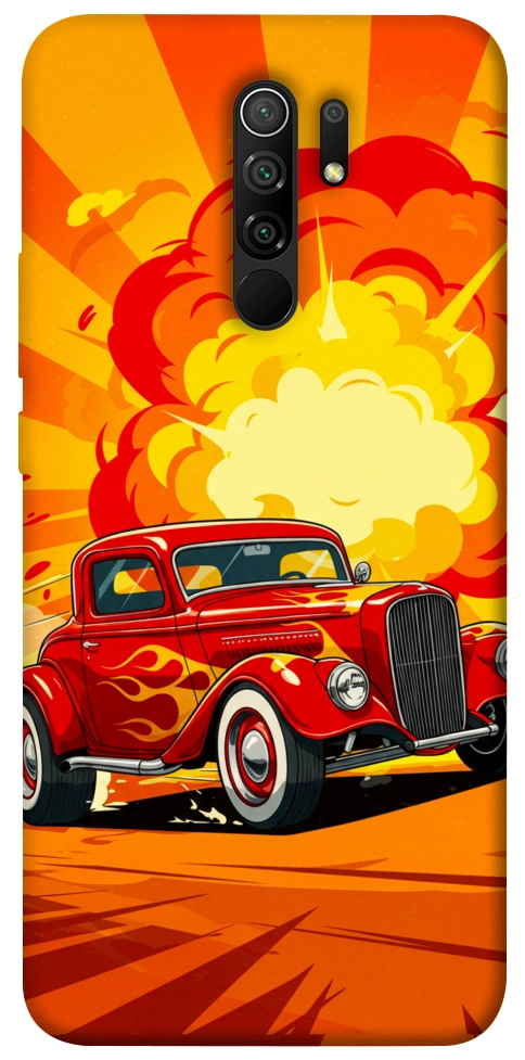 Чехол Retro comics car для Xiaomi Redmi 9