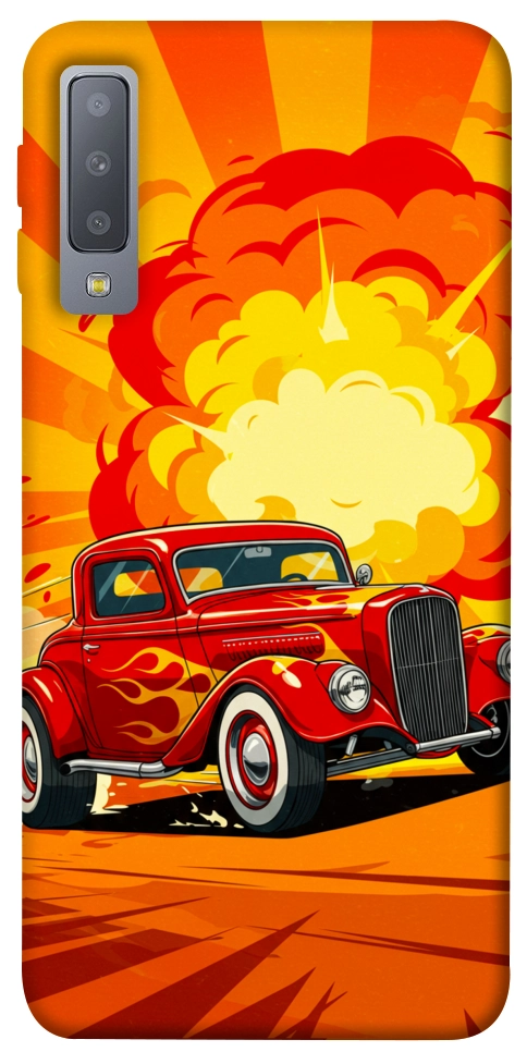 Чехол Retro comics car для Galaxy A7 (2018)