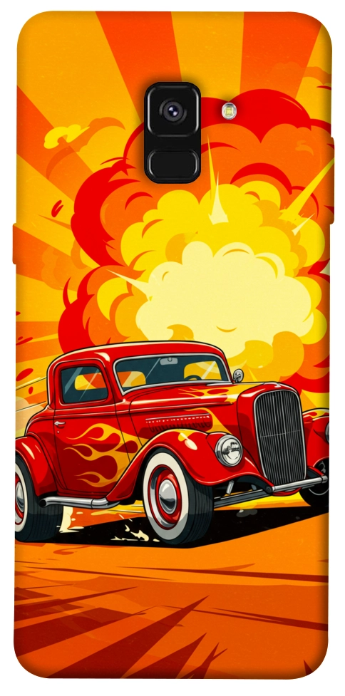 Чехол Retro comics car для Galaxy A8 (2018)