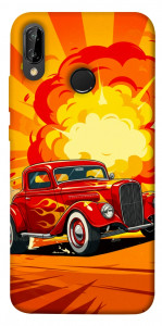 Чохол Retro comics car для Huawei P20 Lite