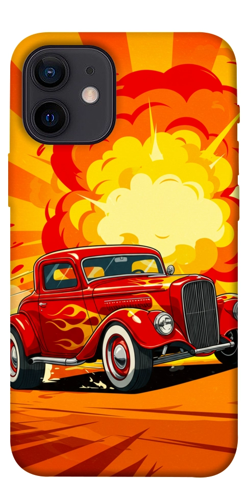 Чехол Retro comics car для iPhone 12 mini