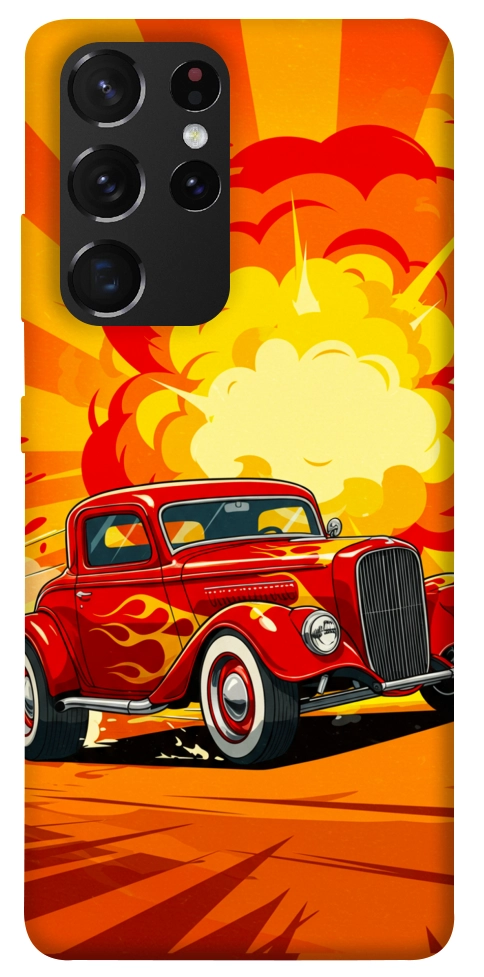 Чохол Retro comics car для Galaxy S21 Ultra