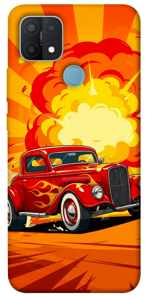 Чехол Retro comics car для Oppo A15