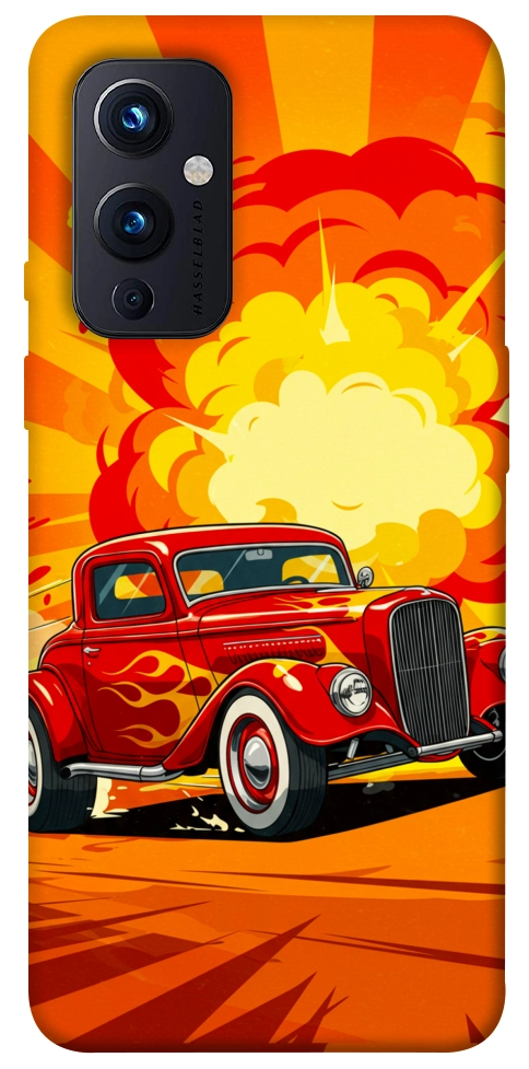 Чохол Retro comics car для OnePlus 9