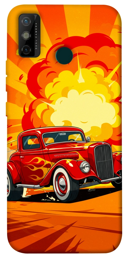 Чохол Retro comics car для TECNO Spark 6 Go