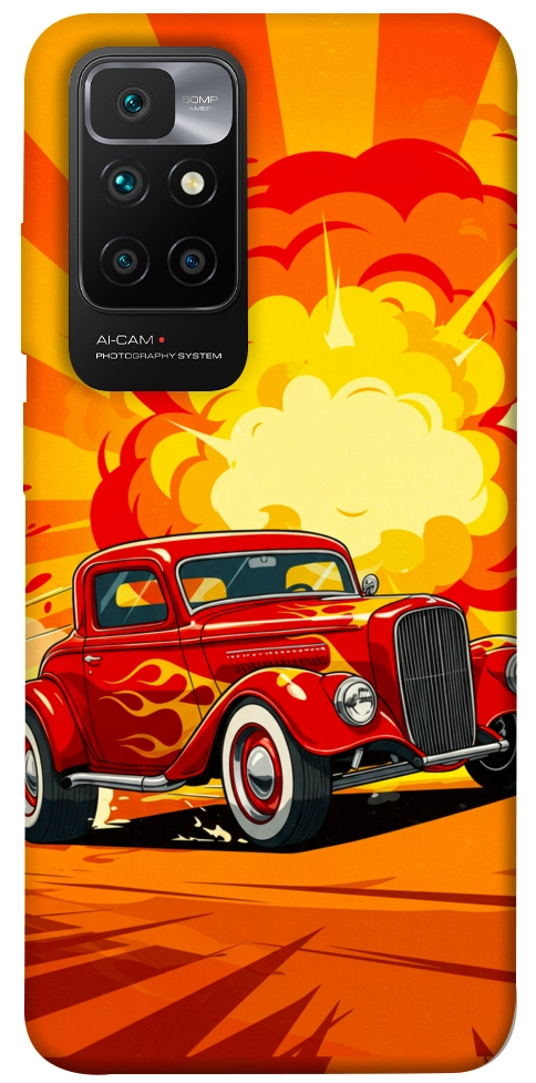 Чехол Retro comics car для Xiaomi Redmi 10