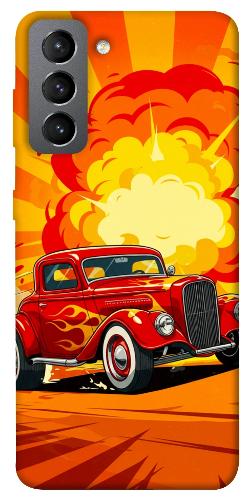 Чохол Retro comics car для Galaxy S21 FE