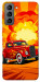 Чохол Retro comics car для Galaxy S21 FE