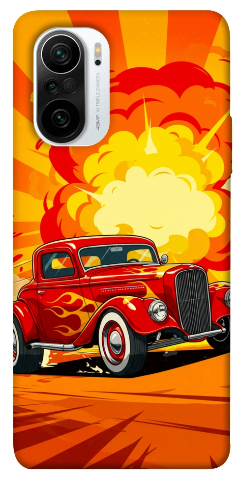 Чехол Retro comics car для Xiaomi Redmi K40