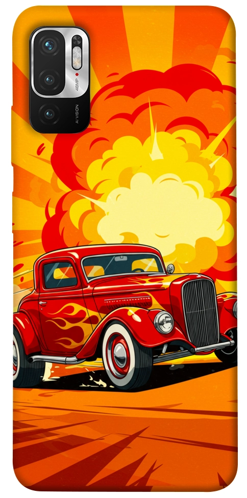 Чохол Retro comics car для Xiaomi Redmi Note 10 5G