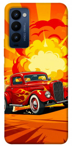 Чохол Retro comics car для Tecno Camon 18 P