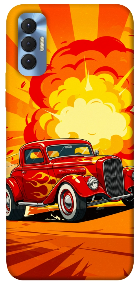 Чехол Retro comics car для TECNO Spark 8P