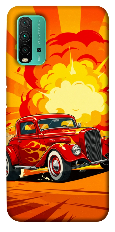 Чохол Retro comics car для Xiaomi Redmi Note 9 4G