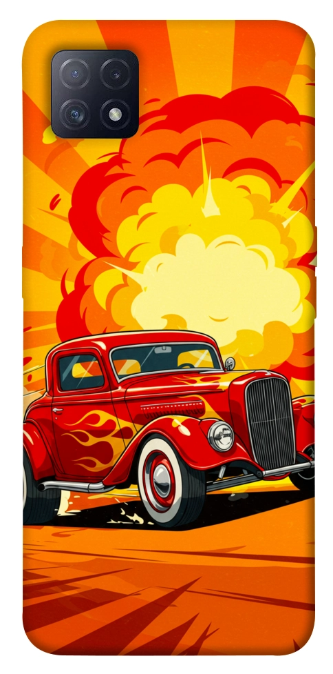 Чехол Retro comics car для Oppo A73 5G