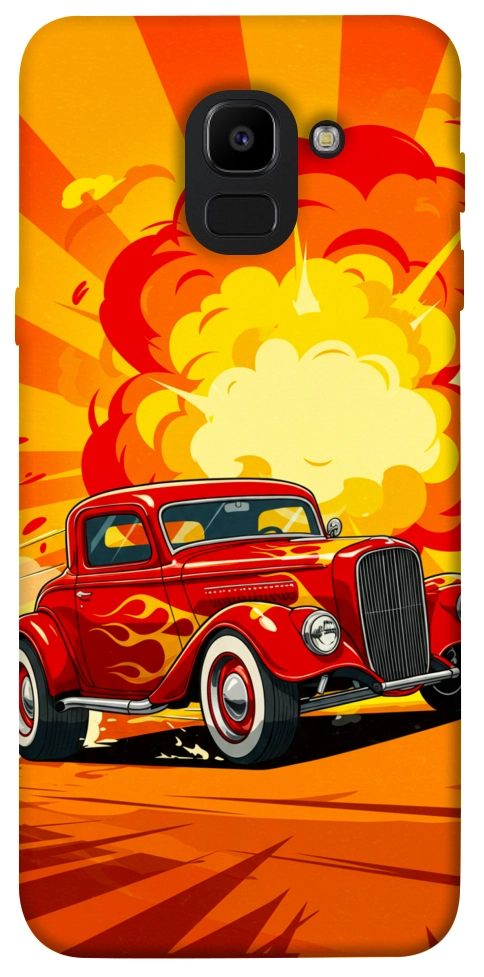 Чехол Retro comics car для Galaxy J6 (2018)