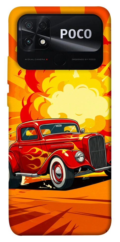 Чохол Retro comics car для Xiaomi Poco C40
