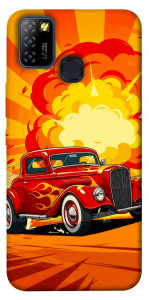Чехол Retro comics car для Infinix Hot 10 Lite
