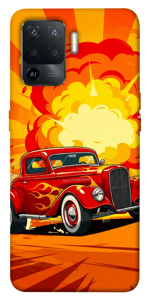 Чохол Retro comics car для Oppo Reno 5 Lite
