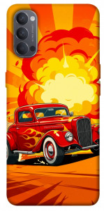 Чехол Retro comics car для Oppo Reno 4