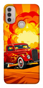 Чехол Retro comics car для Motorola Moto E40