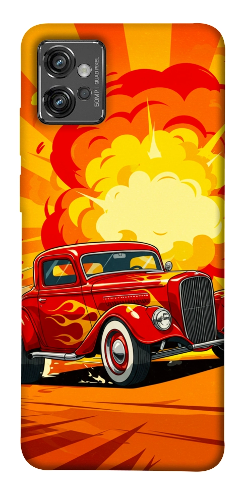 Чехол Retro comics car для Motorola Moto G32