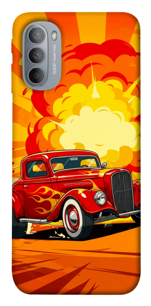 Чехол Retro comics car для Motorola Moto G31