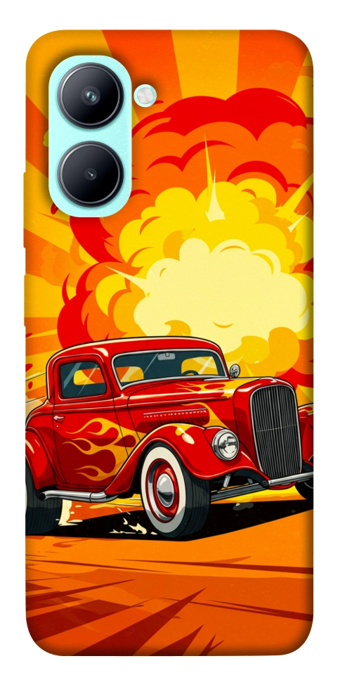 Чохол Retro comics car для Realme C33