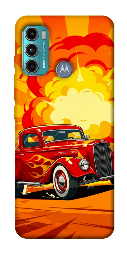 Чехол Retro comics car для Motorola Moto G60