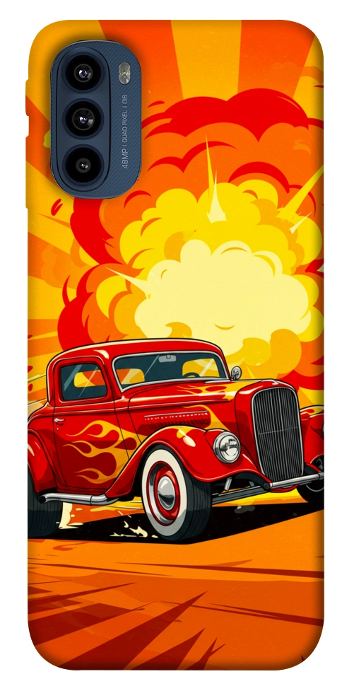 Чехол Retro comics car для Motorola Moto G41