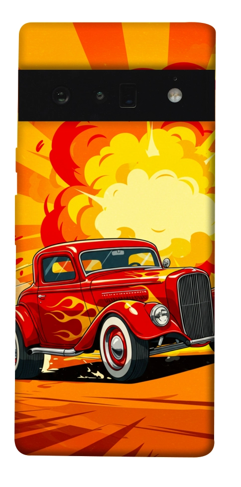 Чохол Retro comics car для Google Pixel 6 Pro