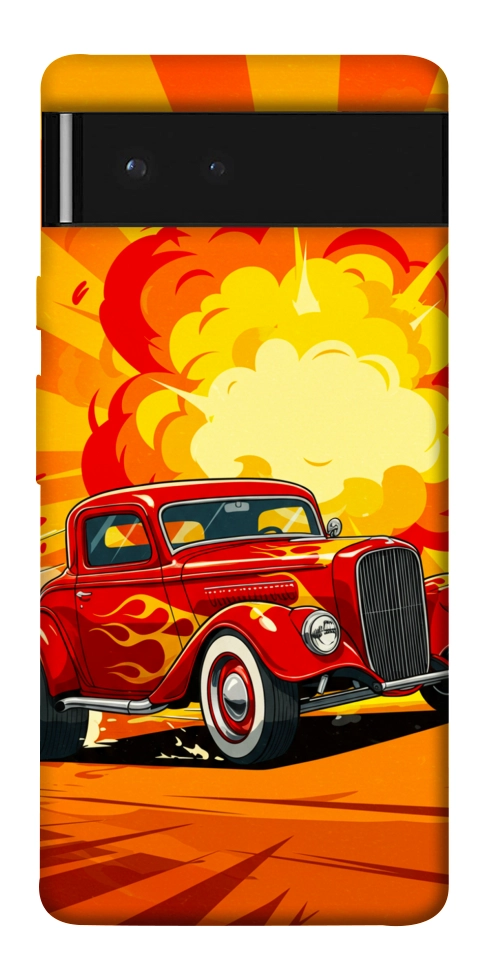 Чехол Retro comics car для Google Pixel 6
