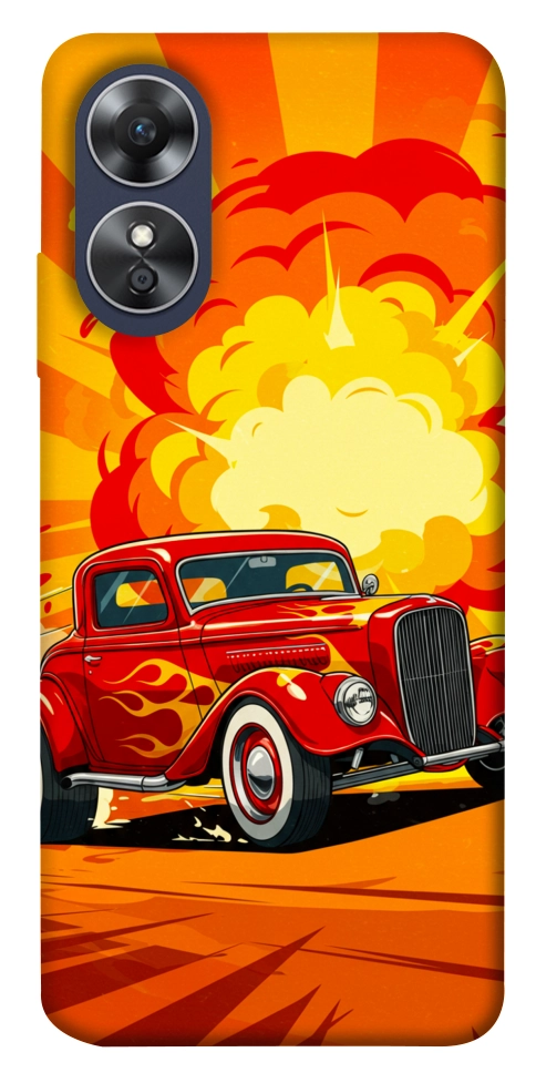 Чехол Retro comics car для Oppo A17
