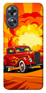 Чехол Retro comics car для Oppo A17