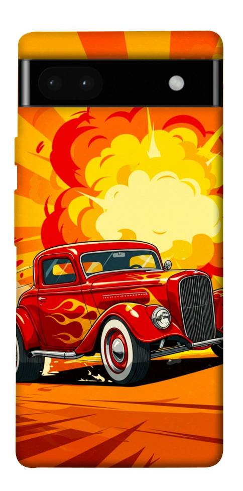 Чохол Retro comics car для Google Pixel 6A