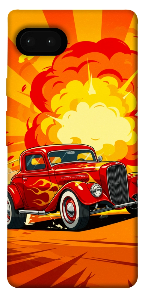 Чохол Retro comics car для Google Pixel 7A