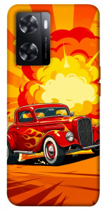 Чехол Retro comics car для Oppo A77s