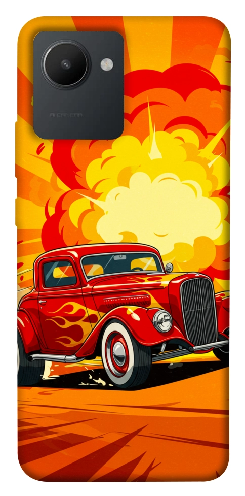 Чохол Retro comics car для Realme C30s