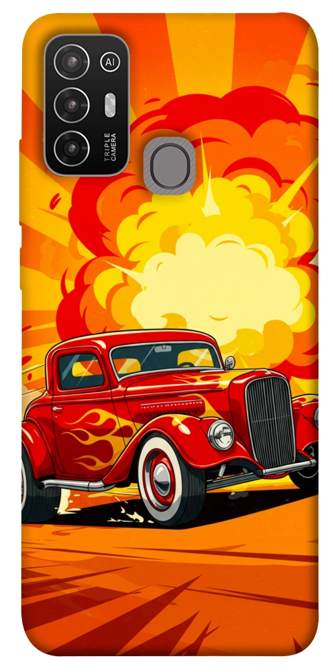 Чехол Retro comics car для ZTE Blade A52