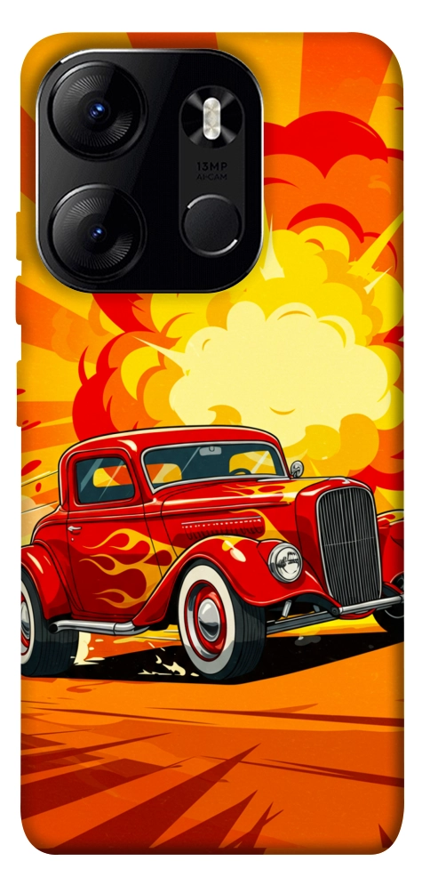Чохол Retro comics car для Tecno Spark Go 2023