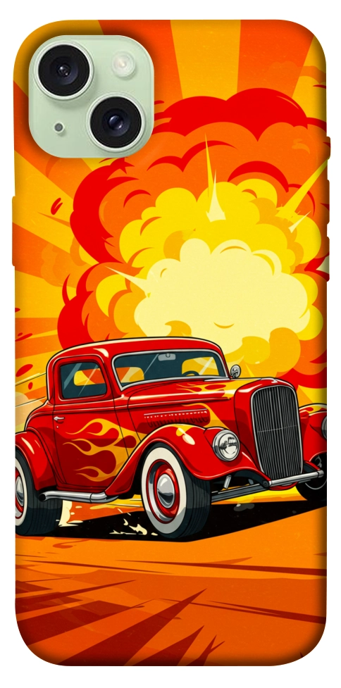 Чехол Retro comics car для iPhone 15 Plus