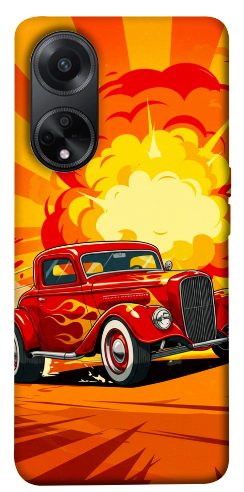 Чехол Retro comics car для Oppo A98