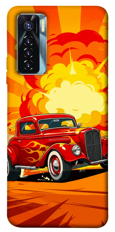 Чехол Retro comics car для TECNO Camon 17 Pro