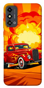 Чехол Retro comics car для ZTE Blade A53