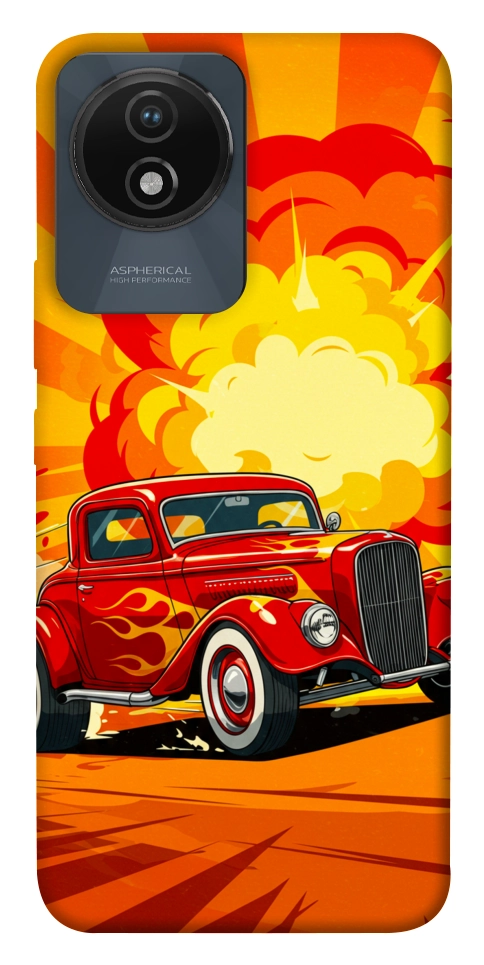 Чехол Retro comics car для Vivo Y02