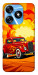 Чехол Retro comics car для TECNO Spark 10