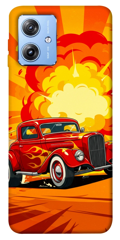 Чехол Retro comics car для Motorola Moto G84