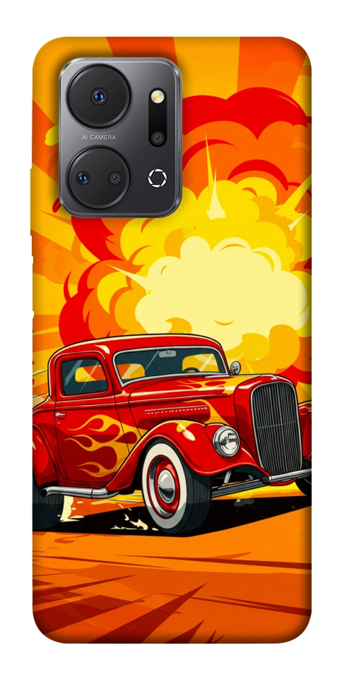 Чохол Retro comics car для Huawei Honor X7a