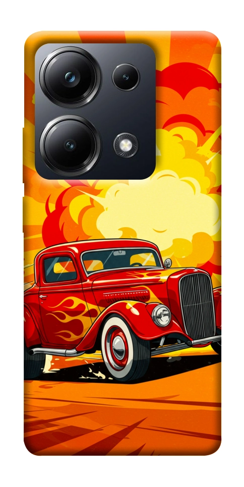 Чехол Retro comics car для Xiaomi Poco M6